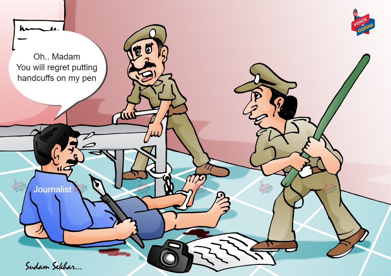 journalist chained to hospital bed