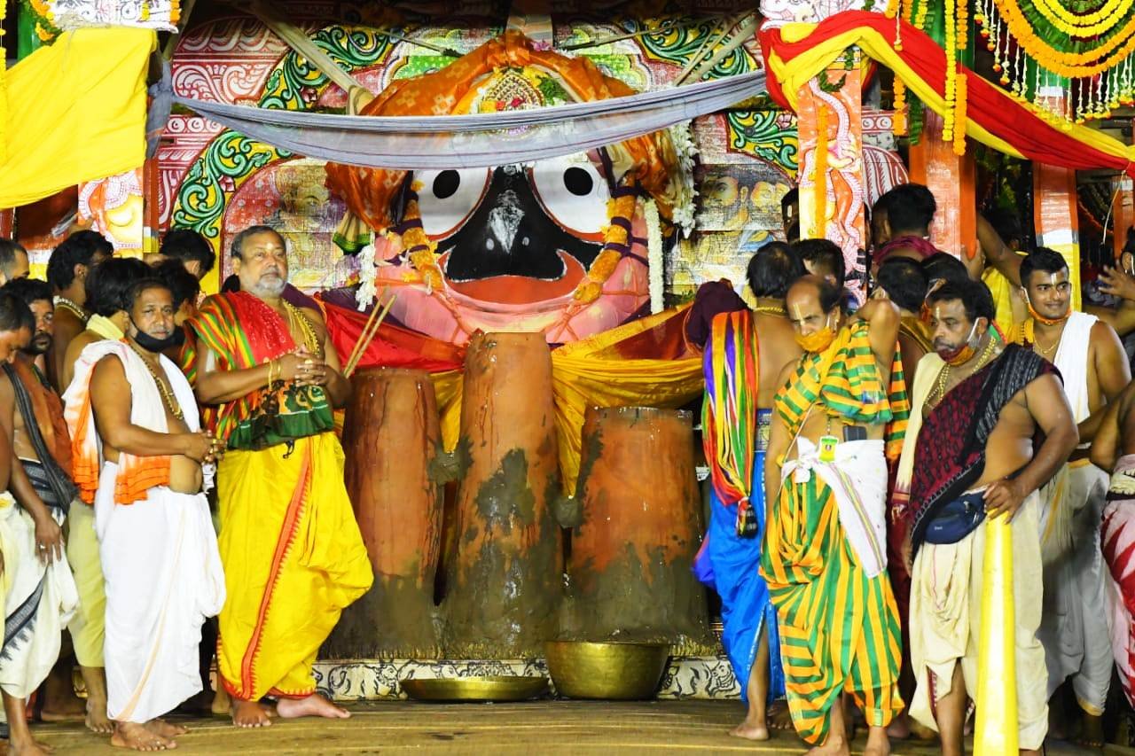 Adharapana rituals: Trinity offered with delicious drink