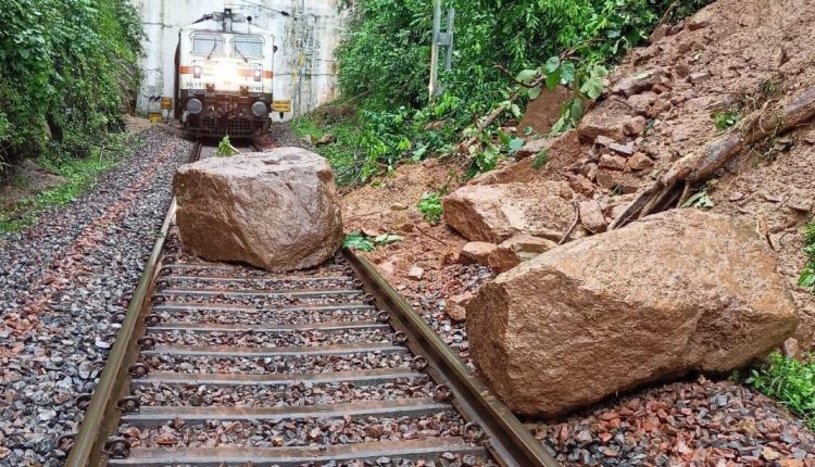 Rail traffic disrupted due to rain triggered landslide in Rayagada