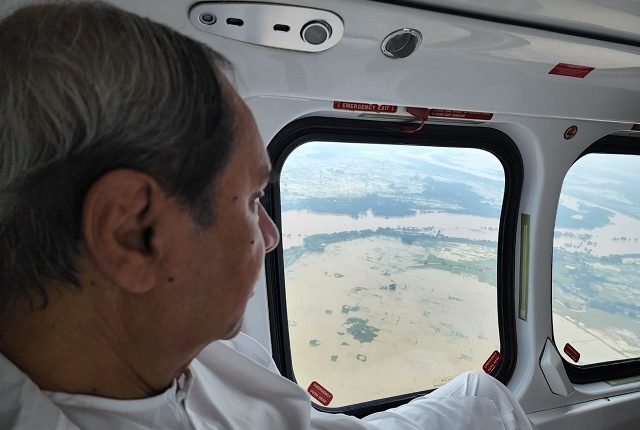 Naveen Patnaik undertakes aerial survey of flood-hit areas