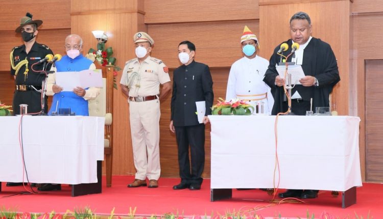 Indrajit Mahanty Sworn-In As 6th Chief Justice Of Tripura HC