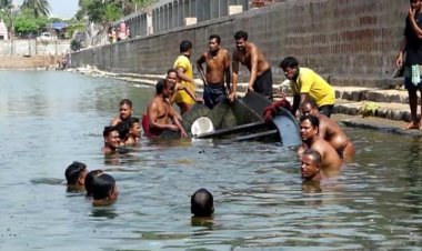 Boats retrieved from Narendra Pond for Chandan Yatra