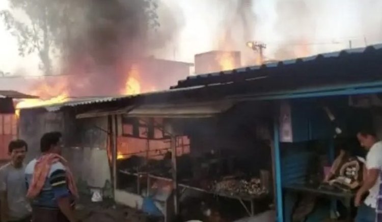 Properties worth lakhs of rupees gutted as fire engulfs 50 shops in Keonjhar
