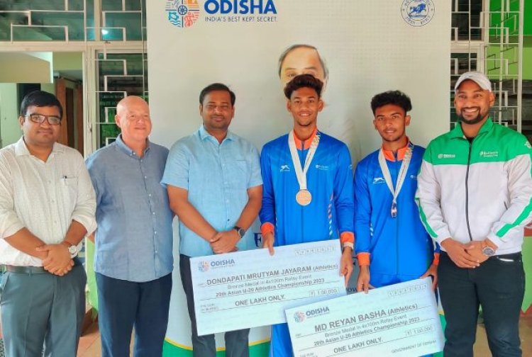 Odisha Sports Minister Felicitates Athletes For Asian U20 Athletics Championship Performance
