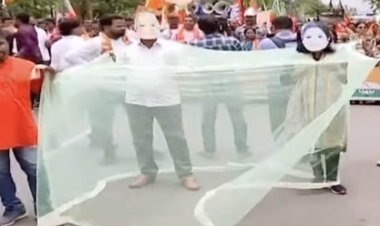 BJP stages 'mosquito net protest' amid rising dengue cases in Bhubaneswar