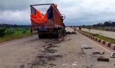 Trucks collide, driver charred to death in Keonjhar