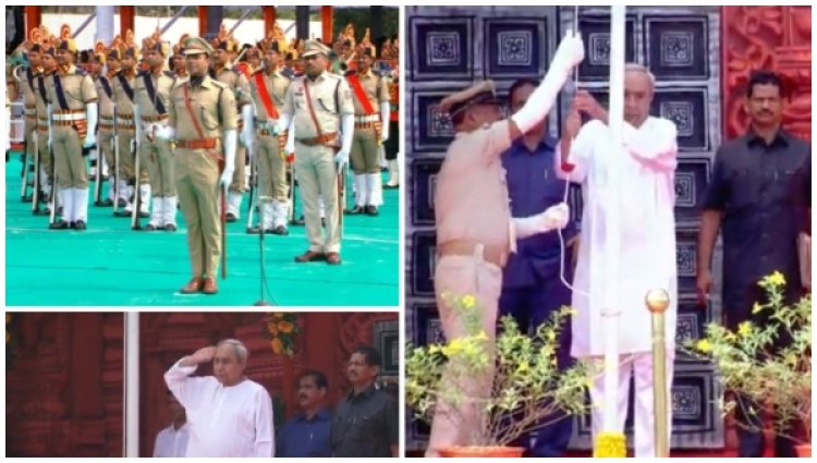 CM Naveen Patnaik Hoists National Flag, Urges People To Work Unitedly To Transform Odisha