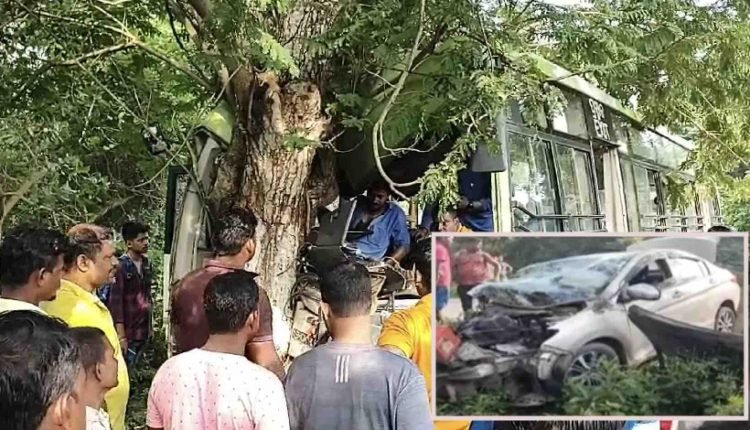 Car, Bike, Mo Bus Collide; 1 Dead, 5 Injured